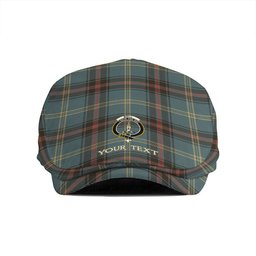 ScotsTee Shop Scottish Bell of the Borders Weathered Clan Crest Tartan Jeff Cap Tartan Flat Cap