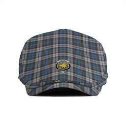 ScotsTee Shop Scottish Campbell of Inveraray Modern 2 Clan Crest Tartan Jeff Cap Tartan Flat Cap
