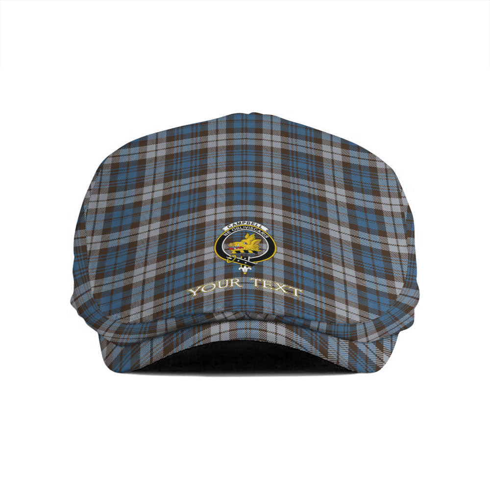 ScotsTee Shop Scottish Campbell of Inveraray Modern 2 Clan Crest Tartan Jeff Cap Tartan Flat Cap
