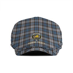 ScotsTee Shop Scottish Campbell of Inveraray Modern 2 Clan Crest Tartan Jeff Cap Tartan Flat Cap