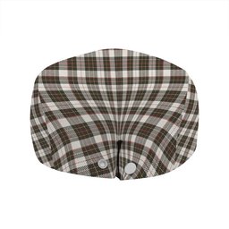 ScotsTee Shop Scottish Brodie Black & White Weathered Clan Crest Tartan Jeff Cap Tartan Flat Cap
