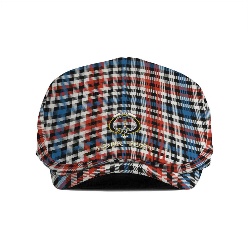 ScotsTee Shop Scottish Bell Border (Bell Southern Bell) Ancient Clan Crest Tartan Jeff Cap Tartan Flat Cap