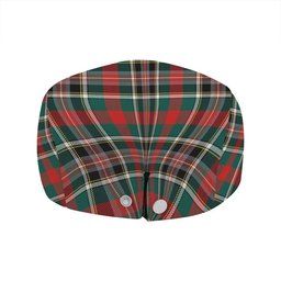 ScotsTee Shop Scottish Bruce of Kinnaird Modern Clan Crest Tartan Jeff Cap Tartan Flat Cap
