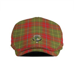 ScotsTee Shop Scottish Burnett of Powis Modern Clan Crest Tartan Jeff Cap Tartan Flat Cap