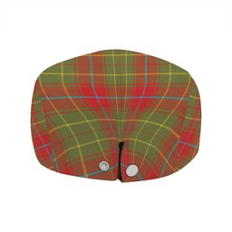 ScotsTee Shop Scottish Burnett of Powis Modern Clan Crest Tartan Jeff Cap Tartan Flat Cap