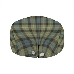 ScotsTee Shop Scottish Campbell of Breadalbane 1819 Weathered 2 Clan Crest Tartan Jeff Cap Tartan Flat Cap