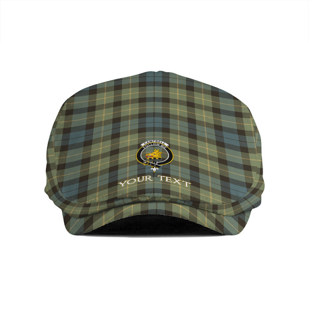 ScotsTee Shop Scottish Campbell of Breadalbane 1819 Weathered 2 Clan Crest Tartan Jeff Cap Tartan Flat Cap