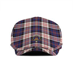 ScotsTee Shop Scottish Cameron of Erracht Dress #2 Modern 2 Clan Crest Tartan Jeff Cap Tartan Flat Cap