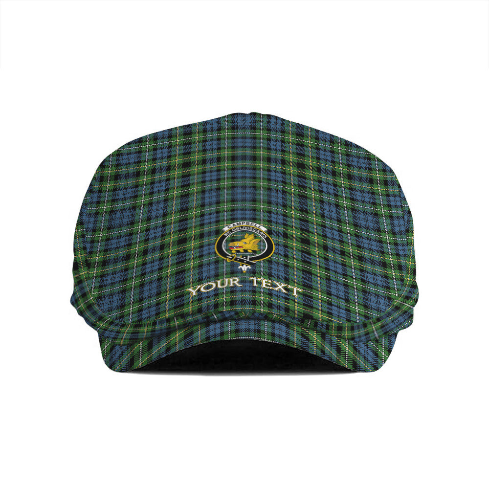 ScotsTee Shop Scottish Campbell of Argyll 1815 Ancient 2 Clan Crest Tartan Jeff Cap Tartan Flat Cap