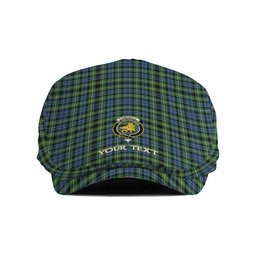 ScotsTee Shop Scottish Campbell of Argyll 1815 Ancient 2 Clan Crest Tartan Jeff Cap Tartan Flat Cap