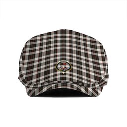 ScotsTee Shop Scottish Brodie Black & White Clan Crest Tartan Jeff Cap Tartan Flat Cap