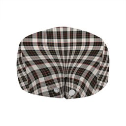 ScotsTee Shop Scottish Brodie Black & White Clan Crest Tartan Jeff Cap Tartan Flat Cap