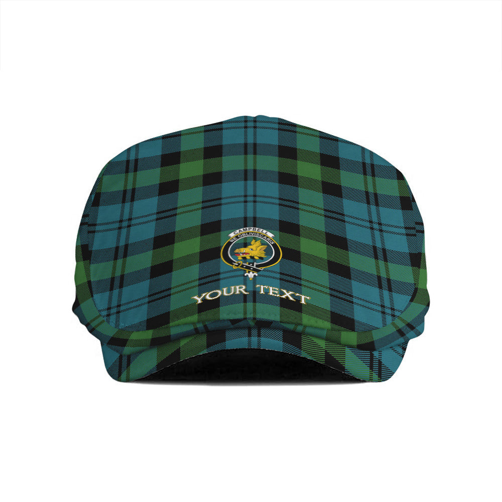 ScotsTee Shop Scottish Campbell of Glenlyon Ancient 2 Clan Crest Tartan Jeff Cap Tartan Flat Cap