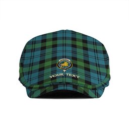ScotsTee Shop Scottish Campbell of Glenlyon Ancient 2 Clan Crest Tartan Jeff Cap Tartan Flat Cap