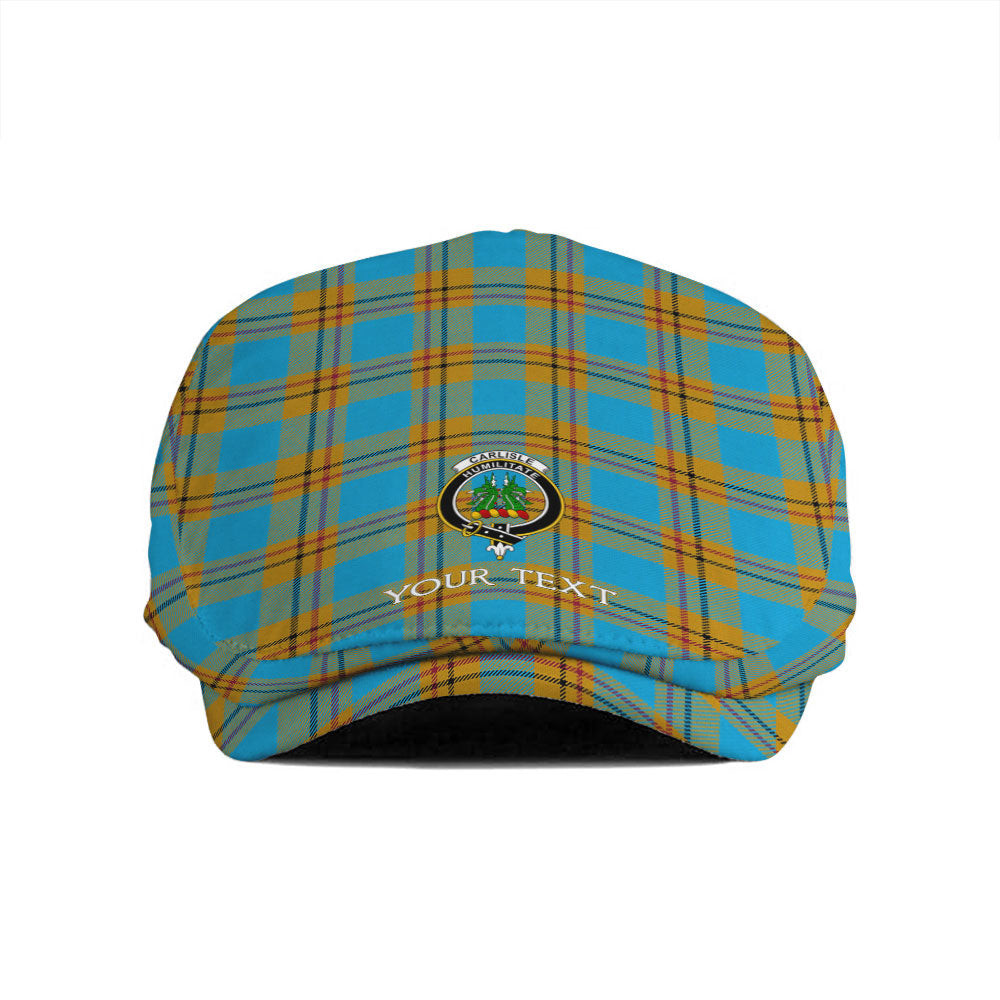 ScotsTee Shop Scottish Carlisle (Carlill) Ancient Clan Crest Tartan Jeff Cap Tartan Flat Cap