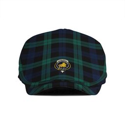 ScotsTee Shop Scottish Campbell of Lochawe Modern 2 Clan Crest Tartan Jeff Cap Tartan Flat Cap