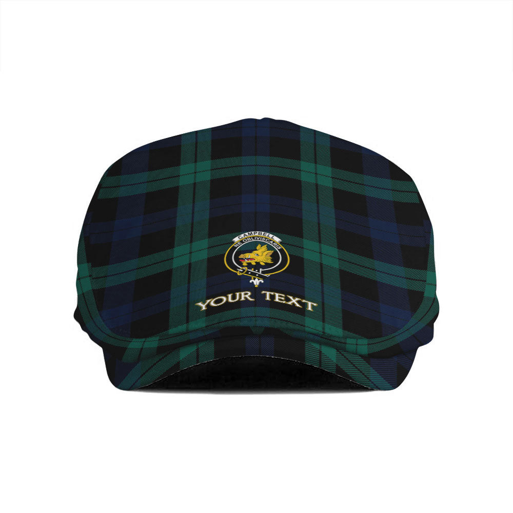 ScotsTee Shop Scottish Campbell of Lochawe Modern 2 Clan Crest Tartan Jeff Cap Tartan Flat Cap