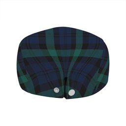 ScotsTee Shop Scottish Campbell of Glenlyon Modern 2 Clan Crest Tartan Jeff Cap Tartan Flat Cap
