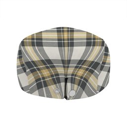 ScotsTee Shop Scottish Burns Weathered Clan Crest Tartan Jeff Cap Tartan Flat Cap
