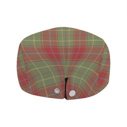 ScotsTee Shop Scottish Burnett of Powis Weathered Clan Crest Tartan Jeff Cap Tartan Flat Cap