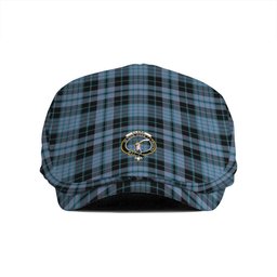 ScotsTee Shop Scottish Clark (Clergy) Ancient Clan Crest Tartan Jeff Cap Tartan Flat Cap