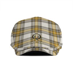 ScotsTee Shop Scottish Burns Ancient Clan Crest Tartan Jeff Cap Tartan Flat Cap