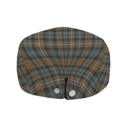 ScotsTee Shop Scottish Campbell of Argyll Weathered 2 Clan Crest Tartan Jeff Cap Tartan Flat Cap
