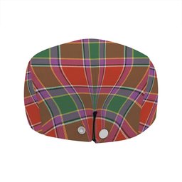 ScotsTee Shop Scottish Gordon of Abergeldie Ancient Clan Crest Tartan Jeff Cap Tartan Flat Cap