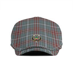ScotsTee Shop Scottish Gayre Weathered Clan Crest Tartan Jeff Cap Tartan Flat Cap