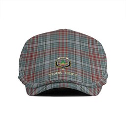 ScotsTee Shop Scottish Gayre Weathered Clan Crest Tartan Jeff Cap Tartan Flat Cap