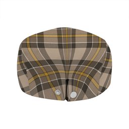 ScotsTee Shop Scottish Hamilton of Brandon Weathered Clan Crest Tartan Jeff Cap Tartan Flat Cap