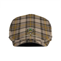 ScotsTee Shop Scottish Hamilton of Brandon Weathered Clan Crest Tartan Jeff Cap Tartan Flat Cap