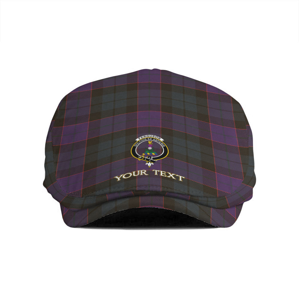 ScotsTee Shop Scottish Ferguson of Balquhidder Weathered Clan Crest Tartan Jeff Cap Tartan Flat Cap