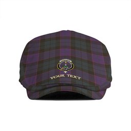 ScotsTee Shop Scottish Ferguson of Balquhidder Weathered Clan Crest Tartan Jeff Cap Tartan Flat Cap