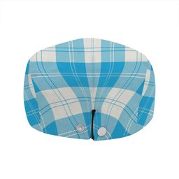 ScotsTee Shop Scottish Erskine Blue Clan Crest Tartan Jeff Cap Tartan Flat Cap