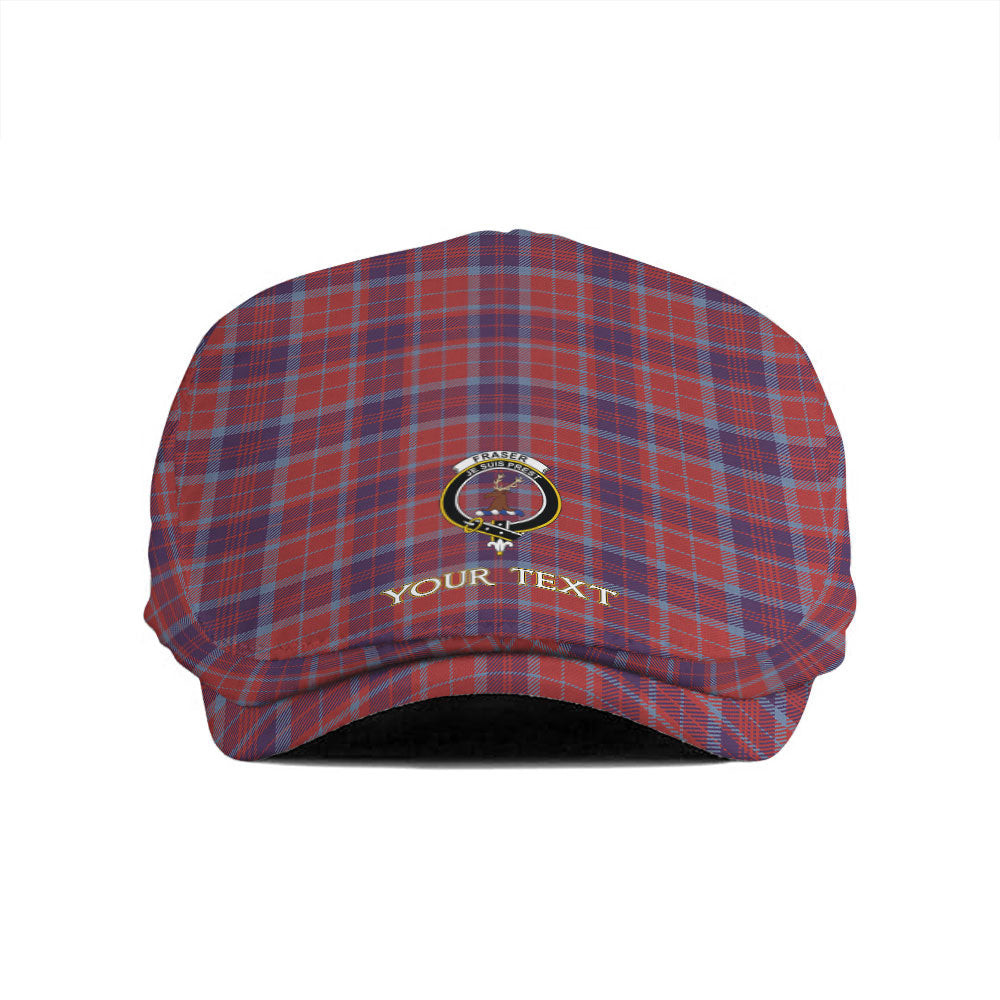ScotsTee Shop Scottish Fraser of Reelig Weathered Clan Crest Tartan Jeff Cap Tartan Flat Cap
