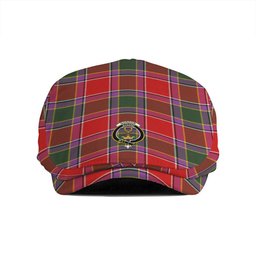 ScotsTee Shop Scottish Gordon of Abergeldie Modern Clan Crest Tartan Jeff Cap Tartan Flat Cap
