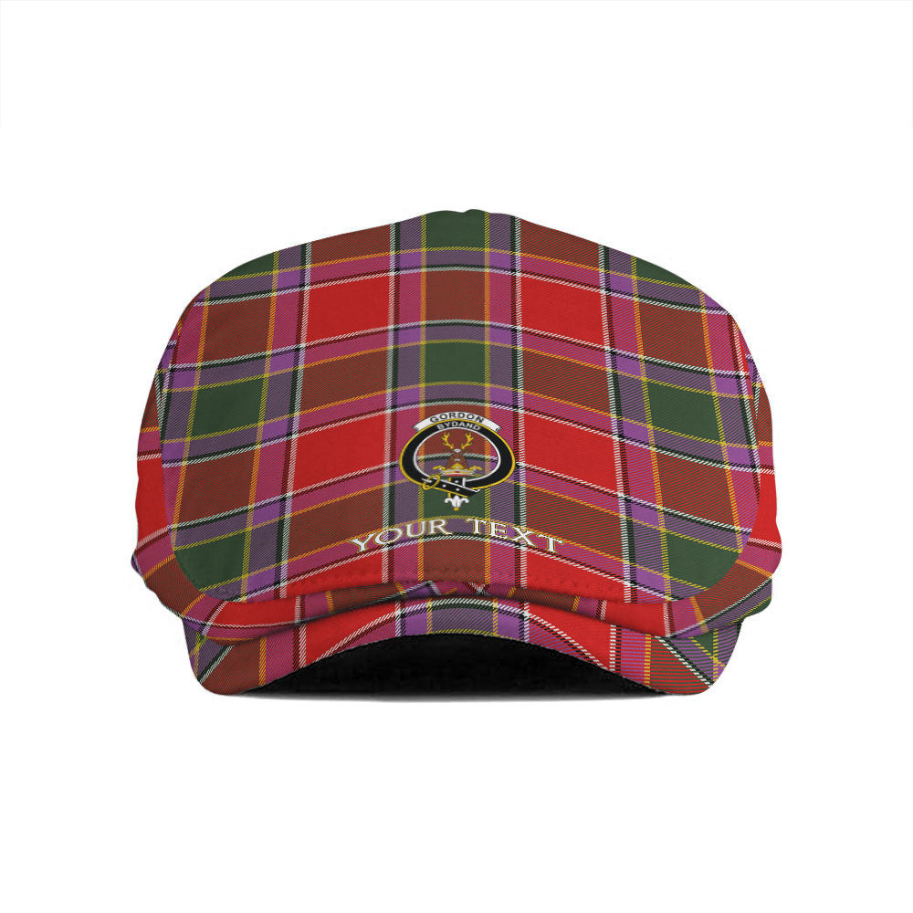 ScotsTee Shop Scottish Gordon of Abergeldie Modern Clan Crest Tartan Jeff Cap Tartan Flat Cap