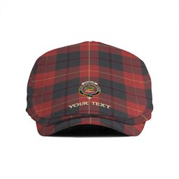 ScotsTee Shop Scottish Douglas of Roxburgh Weathered Clan Crest Tartan Jeff Cap Tartan Flat Cap