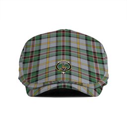 ScotsTee Shop Scottish Dinwoodie Modern Clan Crest Tartan Jeff Cap Tartan Flat Cap