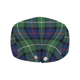ScotsTee Shop Scottish Davidson of Tulloch Modern Clan Crest Tartan Jeff Cap Tartan Flat Cap