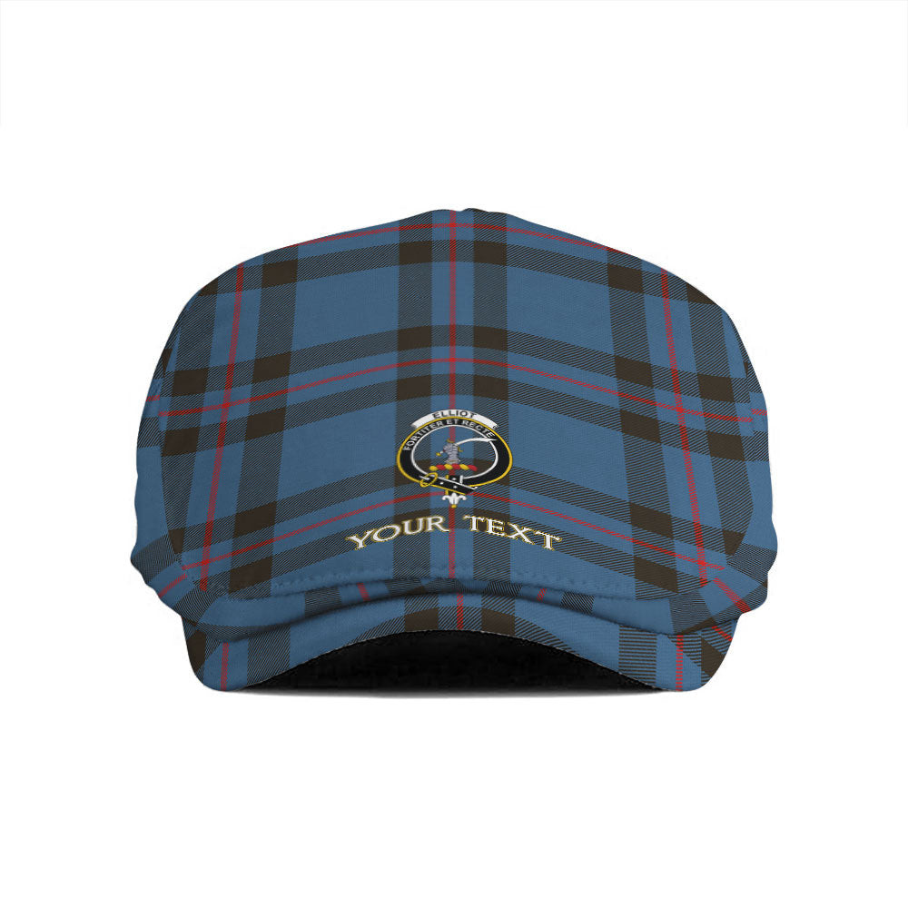 ScotsTee Shop Scottish Elliot (Ellot) Modern Clan Crest Tartan Jeff Cap Tartan Flat Cap