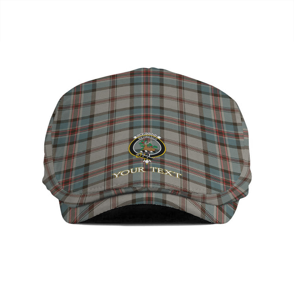 ScotsTee Shop Scottish Dinwoodie Weathered Clan Crest Tartan Jeff Cap Tartan Flat Cap