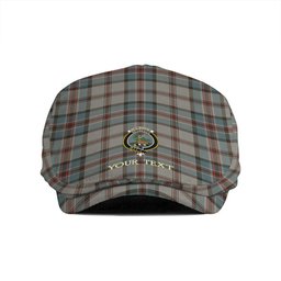 ScotsTee Shop Scottish Dinwoodie Weathered Clan Crest Tartan Jeff Cap Tartan Flat Cap