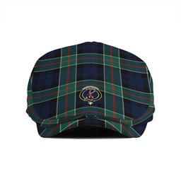 ScotsTee Shop Scottish Colquhoun (Cowans) Modern Clan Crest Tartan Jeff Cap Tartan Flat Cap