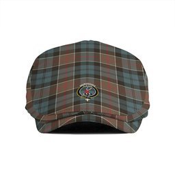 ScotsTee Shop Scottish Colquhoun (Cowans) Weathered Clan Crest Tartan Jeff Cap Tartan Flat Cap