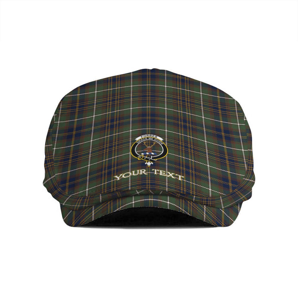ScotsTee Shop Scottish Forbes of Druinnor Modern Clan Crest Tartan Jeff Cap Tartan Flat Cap