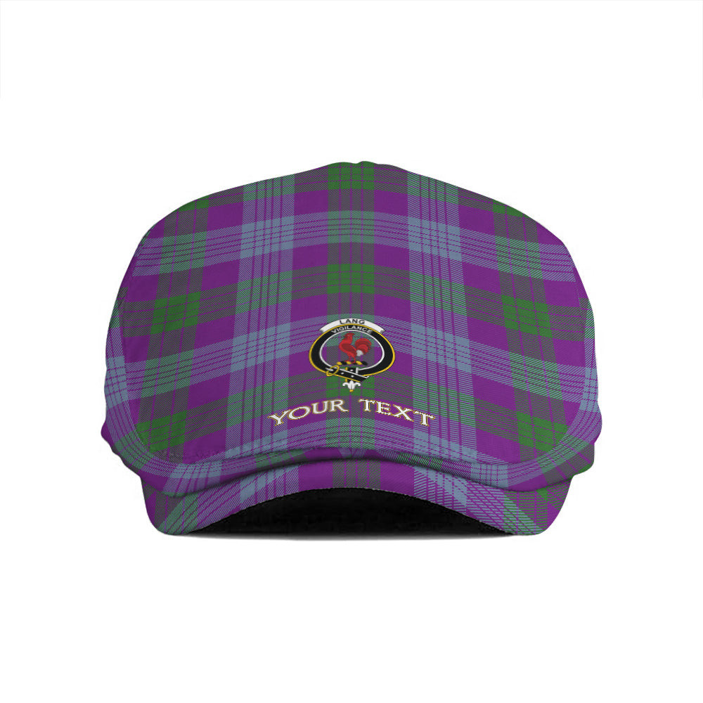 ScotsTee Shop Scottish Lang (Laing) Ancient Clan Crest Tartan Jeff Cap Tartan Flat Cap