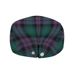 ScotsTee Shop Scottish MacArthur of Milton Modern Clan Crest Tartan Jeff Cap Tartan Flat Cap