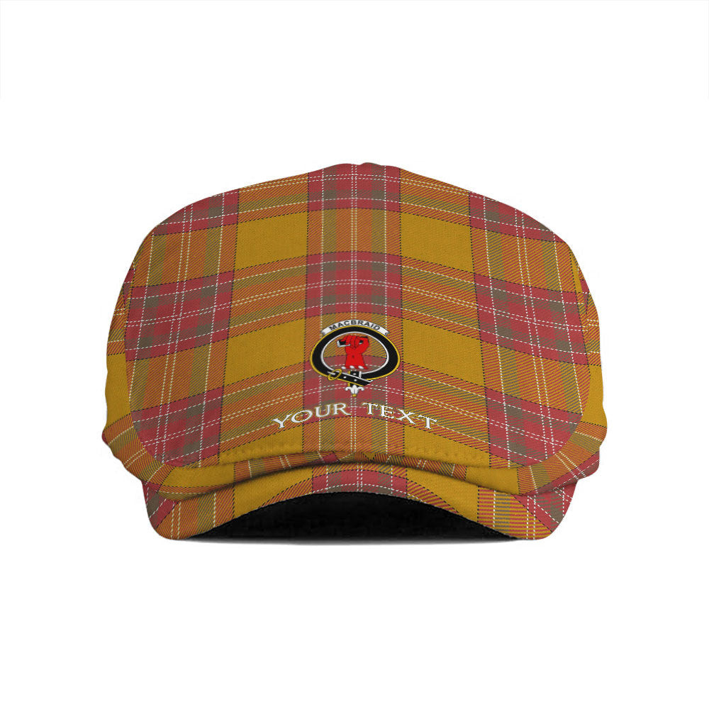 ScotsTee Shop Scottish MacBrair Weathered Clan Crest Tartan Jeff Cap Tartan Flat Cap